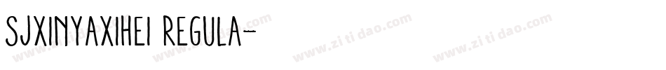 SJxinyaxihei Regula字体转换